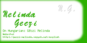 melinda geczi business card