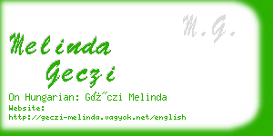 melinda geczi business card